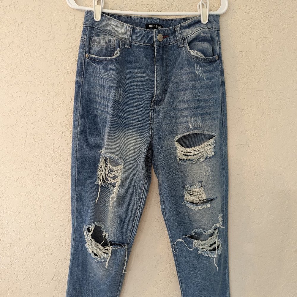 Elite Distressed High Waisted Jeans Size 9/29